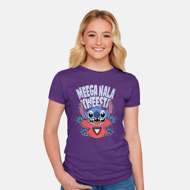 Bad Word Alien-Womens-Fitted-Tee-Studio Mootant
