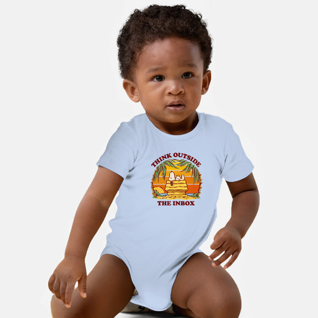 Think Outside The Inbox-Baby-Basic-Onesie-kg07