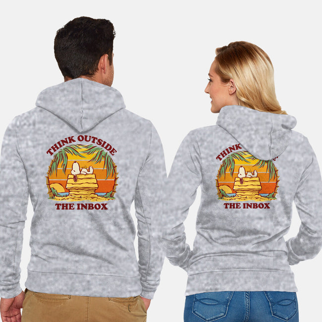 Think Outside The Inbox-Unisex-Zip-Up-Sweatshirt-kg07