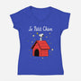 Le Petit Chien-Womens-V-Neck-Tee-Barbadifuoco