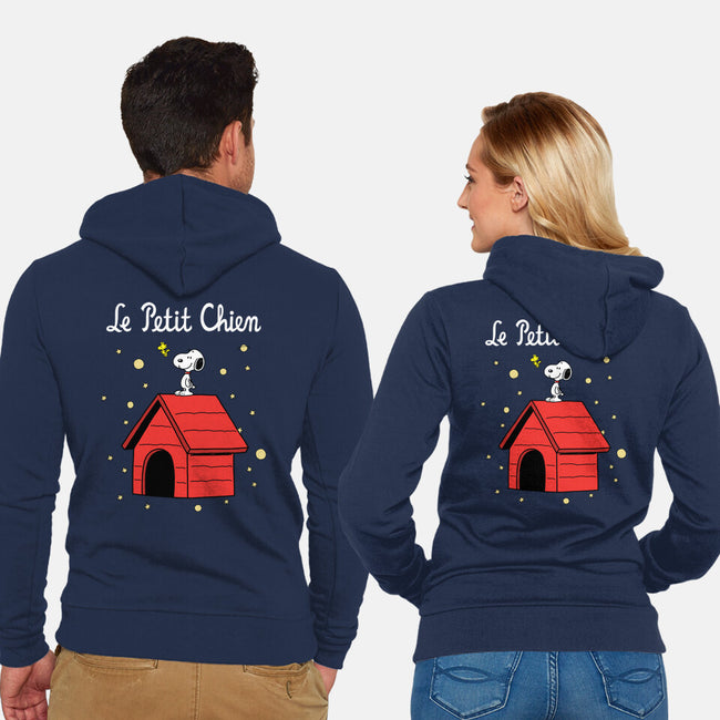 Le Petit Chien-Unisex-Zip-Up-Sweatshirt-Barbadifuoco