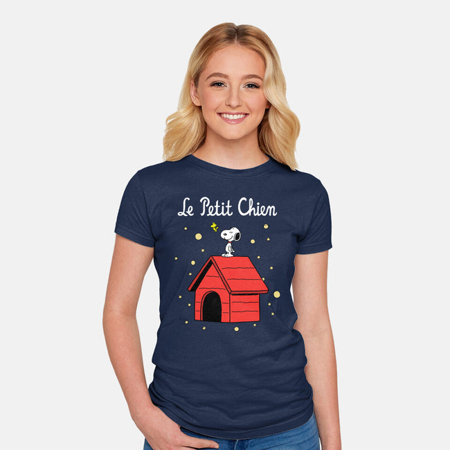 Le Petit Chien-Womens-Fitted-Tee-Barbadifuoco
