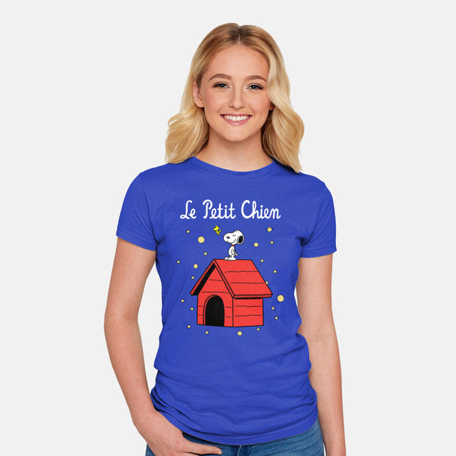 Le Petit Chien-Womens-Fitted-Tee-Barbadifuoco