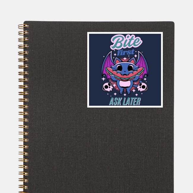Bite First-None-Glossy-Sticker-FunkVampire