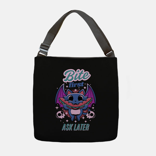Bite First-None-Adjustable Tote-Bag-FunkVampire