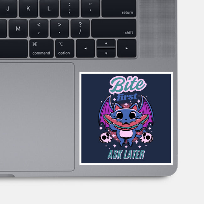 Bite First-None-Glossy-Sticker-FunkVampire