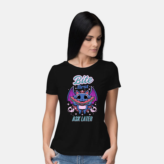 Bite First-Womens-Basic-Tee-FunkVampire