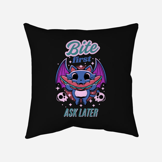 Bite First-None-Removable Cover w Insert-Throw Pillow-FunkVampire