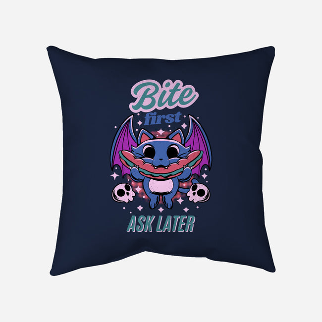 Bite First-None-Removable Cover w Insert-Throw Pillow-FunkVampire