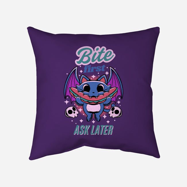 Bite First-None-Removable Cover w Insert-Throw Pillow-FunkVampire