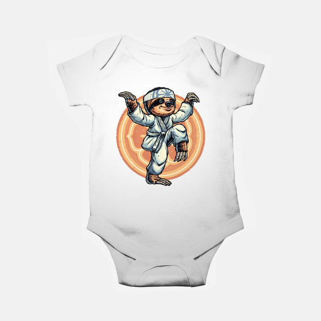 The Legend Of Karate Sloth-Baby-Basic-Onesie-glitchygorilla