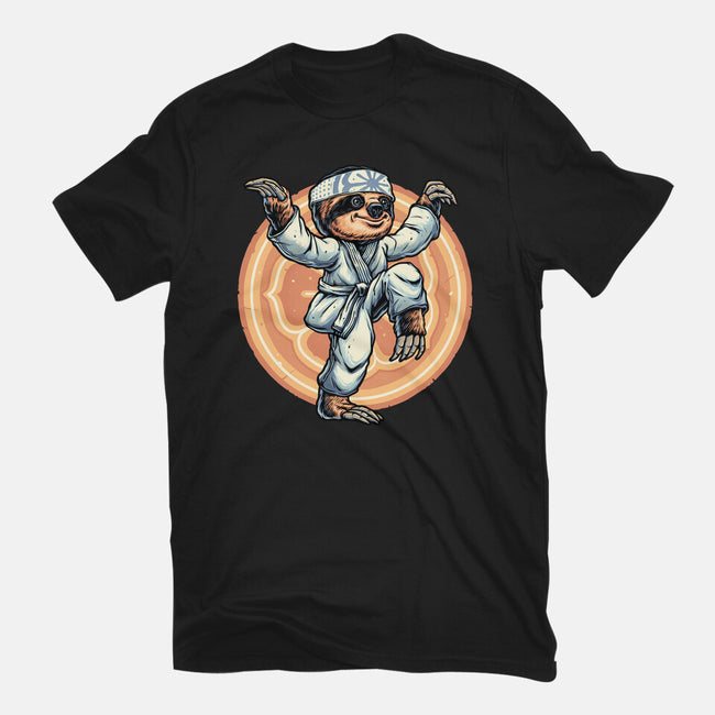 The Legend Of Karate Sloth-Unisex-Basic-Tee-glitchygorilla