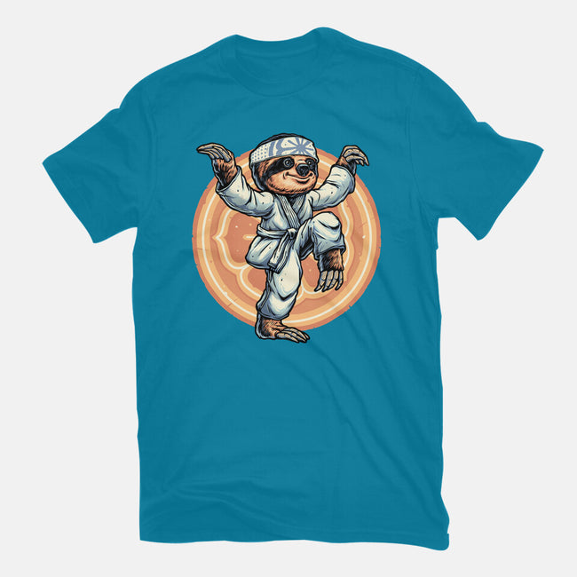 The Legend Of Karate Sloth-Womens-Fitted-Tee-glitchygorilla