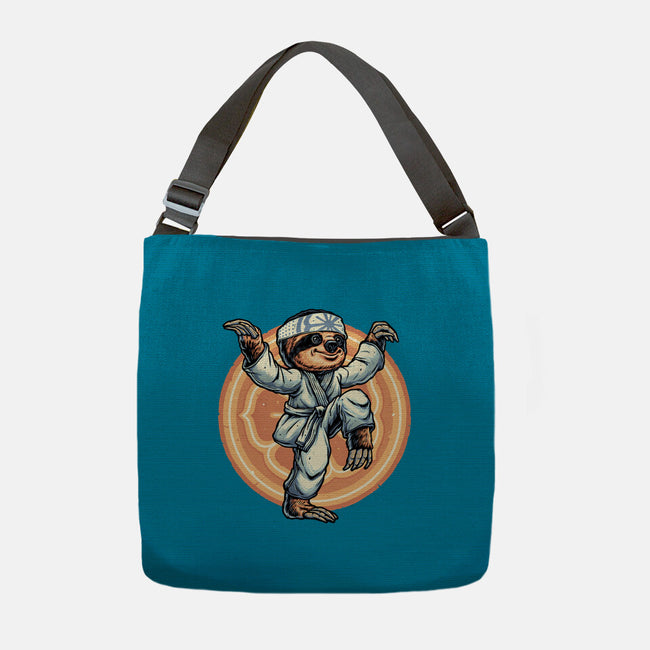 The Legend Of Karate Sloth-None-Adjustable Tote-Bag-glitchygorilla
