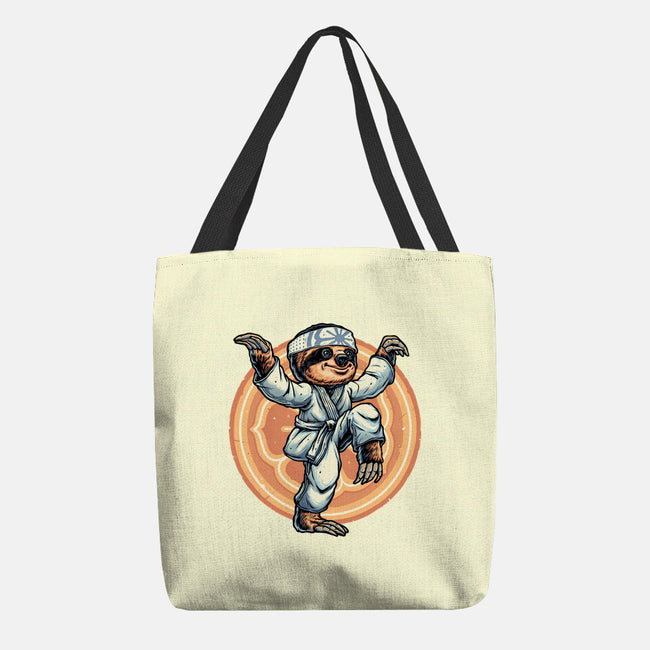 The Legend Of Karate Sloth-None-Basic Tote-Bag-glitchygorilla