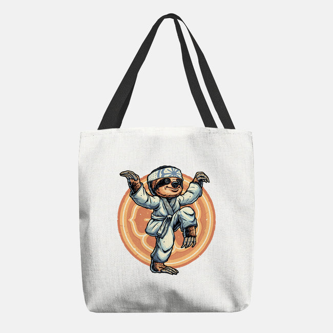 The Legend Of Karate Sloth-None-Basic Tote-Bag-glitchygorilla