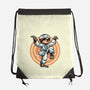 The Legend Of Karate Sloth-None-Drawstring-Bag-glitchygorilla