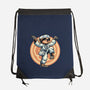 The Legend Of Karate Sloth-None-Drawstring-Bag-glitchygorilla
