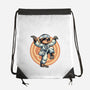 The Legend Of Karate Sloth-None-Drawstring-Bag-glitchygorilla