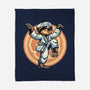 The Legend Of Karate Sloth-None-Fleece-Blanket-glitchygorilla