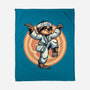 The Legend Of Karate Sloth-None-Fleece-Blanket-glitchygorilla