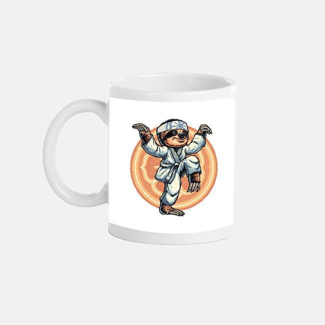 The Legend Of Karate Sloth-None-Mug-Drinkware-glitchygorilla