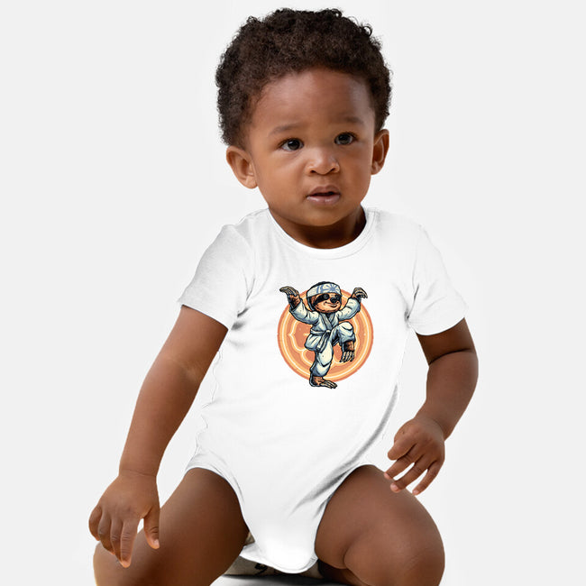 The Legend Of Karate Sloth-Baby-Basic-Onesie-glitchygorilla