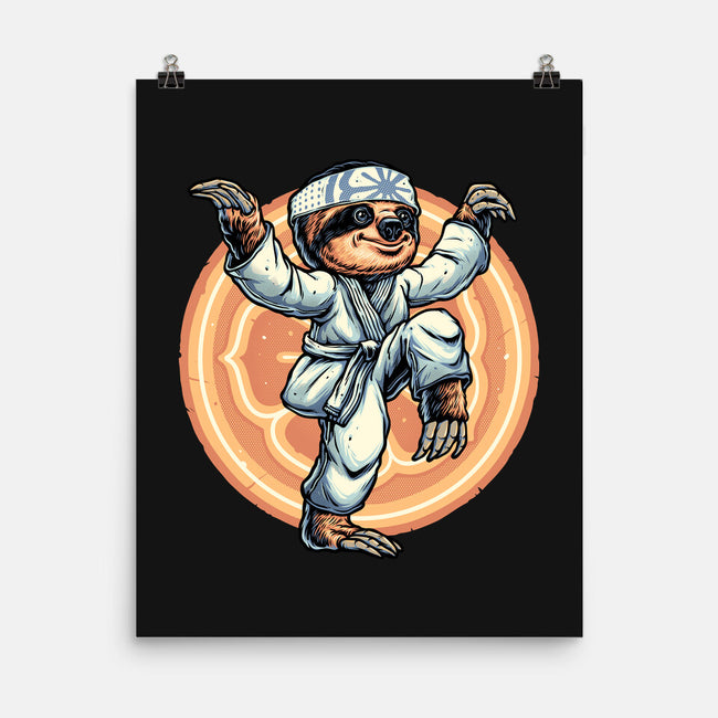 The Legend Of Karate Sloth-None-Matte-Poster-glitchygorilla