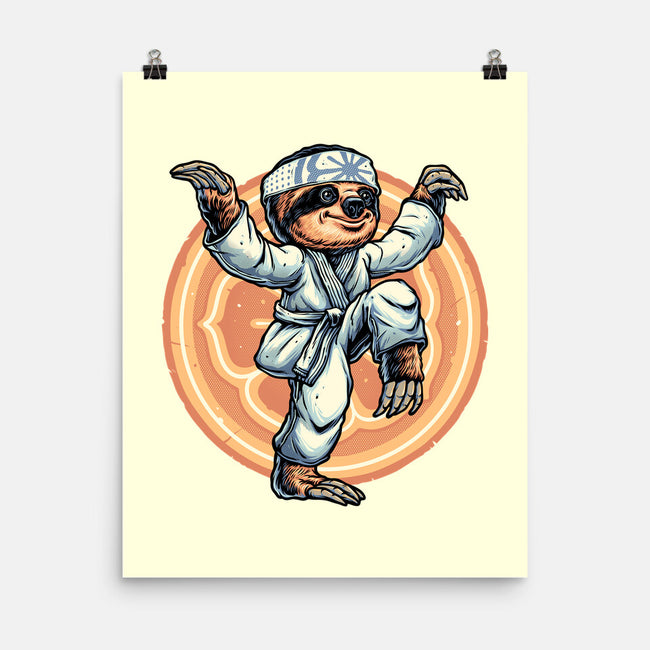 The Legend Of Karate Sloth-None-Matte-Poster-glitchygorilla