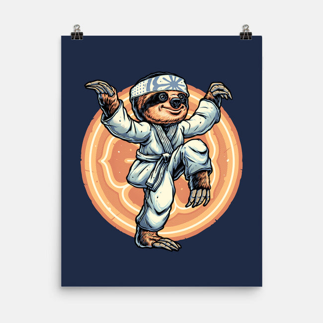 The Legend Of Karate Sloth-None-Matte-Poster-glitchygorilla