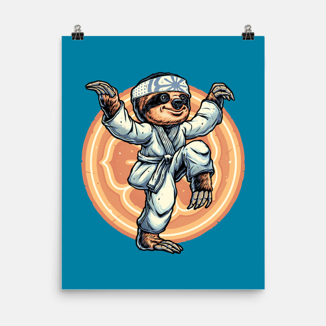 The Legend Of Karate Sloth-None-Matte-Poster-glitchygorilla