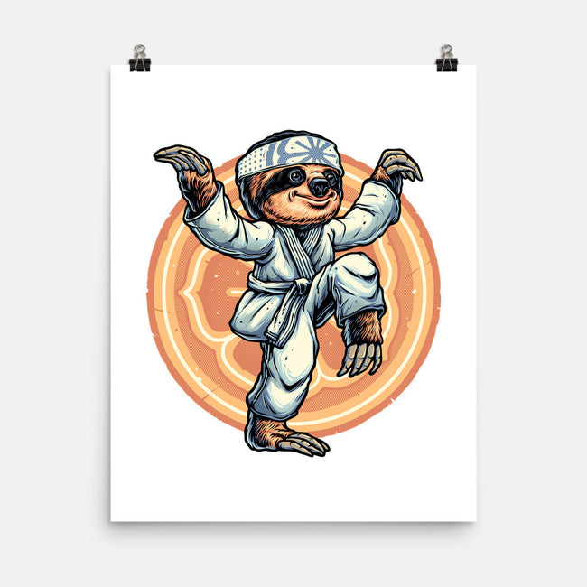 The Legend Of Karate Sloth-None-Matte-Poster-glitchygorilla