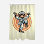 The Legend Of Karate Sloth-None-Polyester-Shower Curtain-glitchygorilla