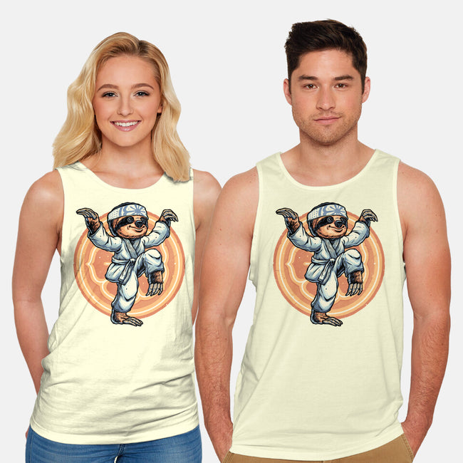The Legend Of Karate Sloth-Unisex-Basic-Tank-glitchygorilla