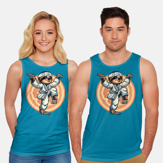 The Legend Of Karate Sloth-Unisex-Basic-Tank-glitchygorilla