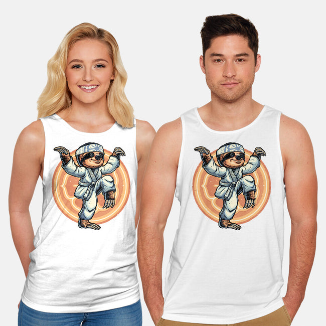 The Legend Of Karate Sloth-Unisex-Basic-Tank-glitchygorilla