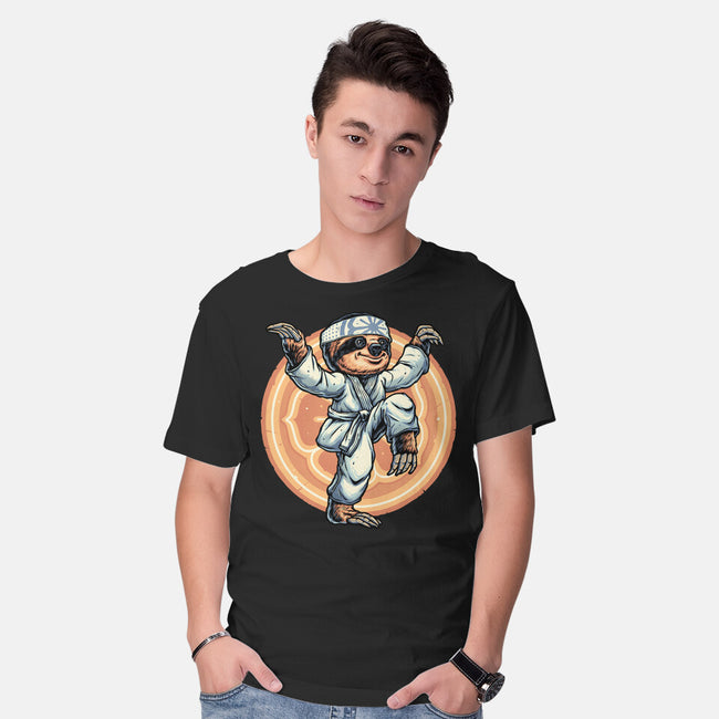 The Legend Of Karate Sloth-Mens-Basic-Tee-glitchygorilla