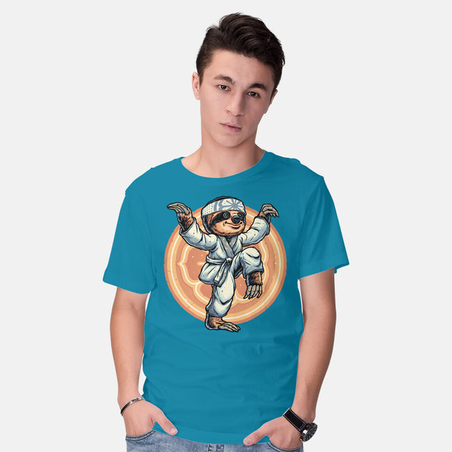 The Legend Of Karate Sloth-Mens-Basic-Tee-glitchygorilla
