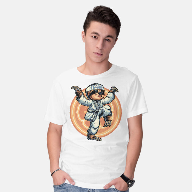 The Legend Of Karate Sloth-Mens-Basic-Tee-glitchygorilla