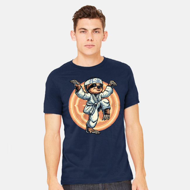 The Legend Of Karate Sloth-Mens-Heavyweight-Tee-glitchygorilla