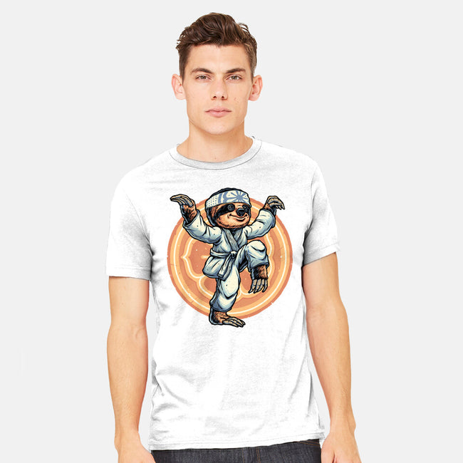 The Legend Of Karate Sloth-Mens-Heavyweight-Tee-glitchygorilla