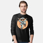 The Legend Of Karate Sloth-Mens-Long Sleeved-Tee-glitchygorilla