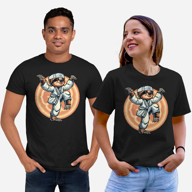 The Legend Of Karate Sloth-Unisex-Basic-Tee-glitchygorilla