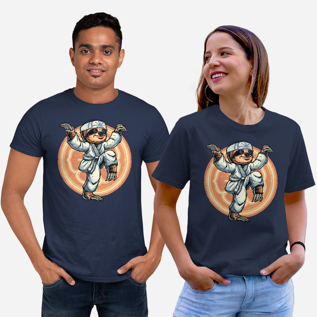 The Legend Of Karate Sloth-Unisex-Basic-Tee-glitchygorilla