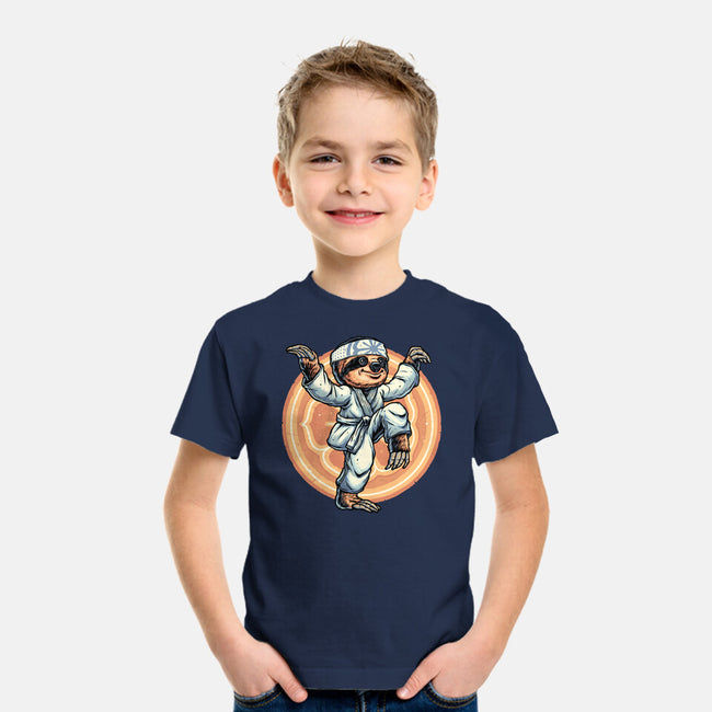 The Legend Of Karate Sloth-Youth-Basic-Tee-glitchygorilla