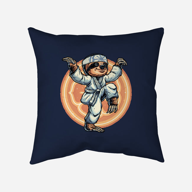 The Legend Of Karate Sloth-None-Removable Cover w Insert-Throw Pillow-glitchygorilla