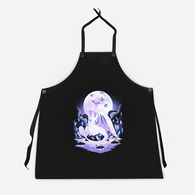 White Dragon-Unisex-Kitchen-Apron-Vallina84