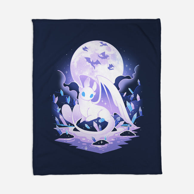 White Dragon-None-Fleece-Blanket-Vallina84