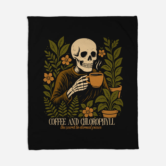 Coffee And Chlorophyll-None-Fleece-Blanket-Eoli Studio