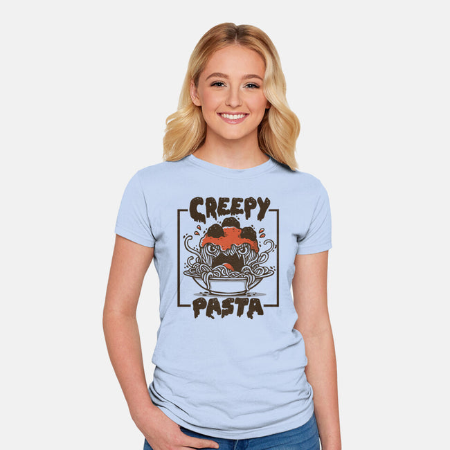 Creepy Pasta-Womens-Fitted-Tee-Vallina84